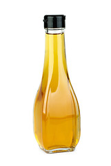 Image showing Glass bottle with apple vinegar