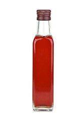 Image showing Glass bottle with red wine vinegar