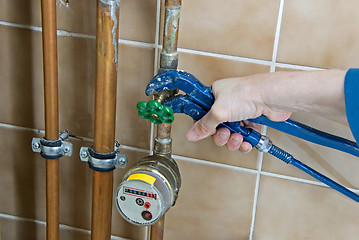 Image showing plumber water clock