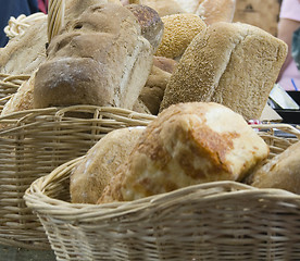 Image showing Basket of Bread