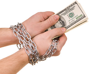 Image showing Hands with dollars