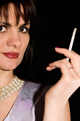 Image showing girl with a cigarette