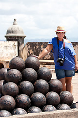 Image showing El Morro Fort Canon Balls