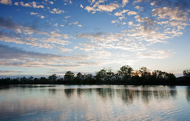 Image showing sunset on the  murray river