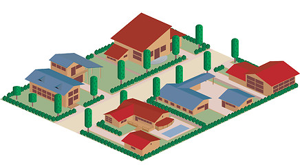 Image showing Residential district cartoon