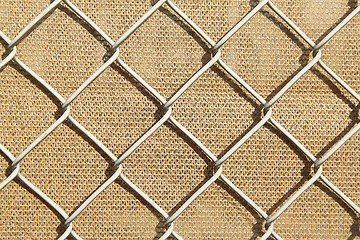 Image showing Metal fence background