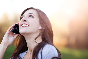 Image showing Woman on the phone