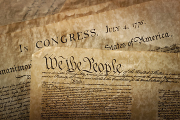 Image showing Close-up of the U.S. Constitution