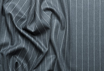 Image showing Pin striped suit with creases