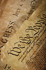 Image showing Close-up of the U.S. Constitution