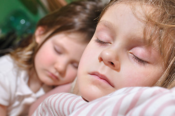 Image showing sleeping kids