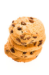 Image showing Chocolate Chip Cookies isolated on the white