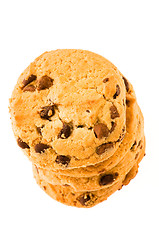 Image showing Chocolate Chip Cookies isolated on the white