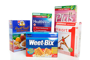 Image showing Selection of Healthy Breakfast Cereals