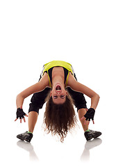 Image showing Teenage girl dancing hip-hop 