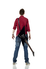 Image showing back of musician