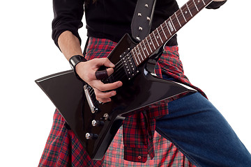 Image showing guitar being played