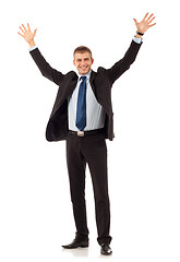 Image showing Happy young business man