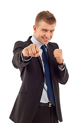 Image showing entrepreneur ready for fight 