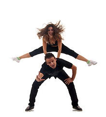 Image showing couple of modern dancers 