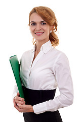 Image showing business woman with folder