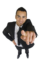 Image showing Business man pointing at you