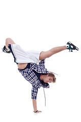 Image showing breakdancer standing in cool freeze pose