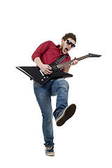 Image showing musician playing the guitar