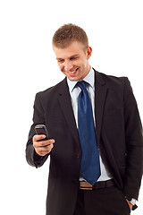 Image showing business man texting