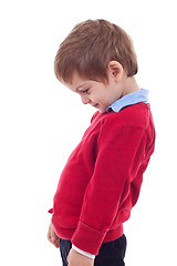 Image showing thoughtful little boy