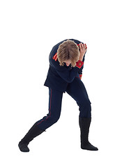 Image showing ballet figurant giving a bow 