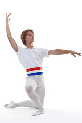 Image showing  dancer kneals