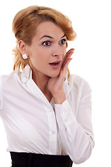 Image showing surprised business woman 