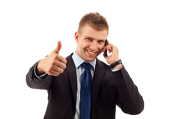 Image showing business man showing thumb up