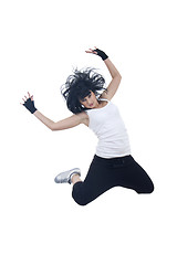 Image showing modern style dancer jumping