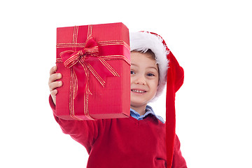 Image showing offering Christmas present
