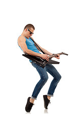 Image showing tip toe guitar player