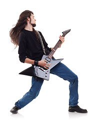 Image showing passionate guitarist