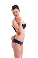 Image showing brunette wearing black sport underwear 