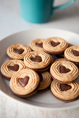 Image showing Biscuits with heart shape