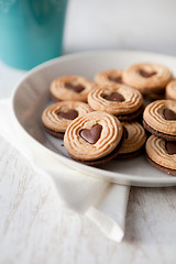 Image showing Biscuits with heart shape