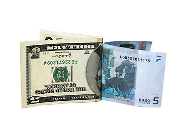 Image showing Dollar And Euro