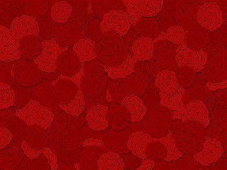 Image showing Red Roses Background for Valentines Day