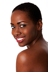 Image showing Happy smiling African woman, Beautiful teeth.