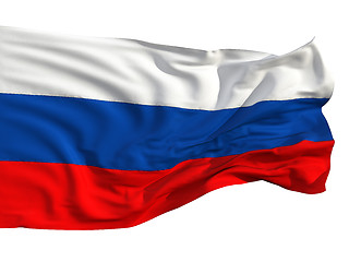 Image showing Russian flag, fluttering in the wind.