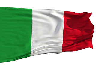 Image showing Flag of Italy, fluttered in the wind