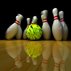 Image showing Yellow ball does strike!