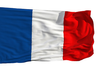 Image showing Flag of France, fluttered in the wind