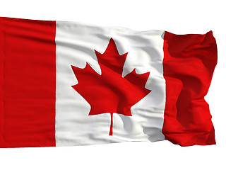 Image showing Flag of Canada, fluttered in the wind