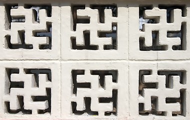 Image showing Buddhism Sign Brick